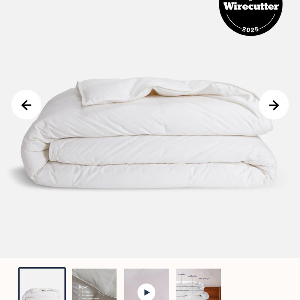 Brooklinen All Season Down Comforter Full/Queen